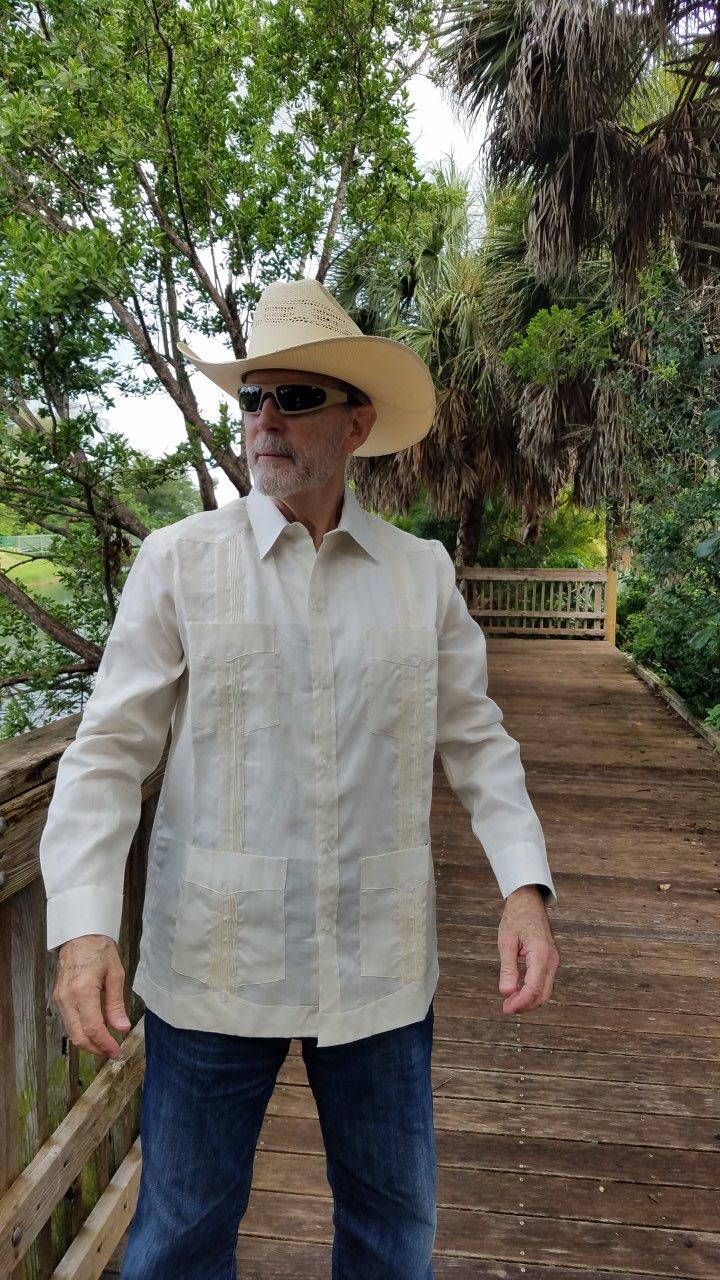 Men's Authentic Cuban Guayabera Ivory 100% Linen D'Accord 2264Men's  Authentic Cuban Guayabera Mexican Wedding Shirt Ivory 100% Linen D'Accord  Rio Bravo 2264 - Guayabera, Casual Shirts, and Banded Bottom Shirts