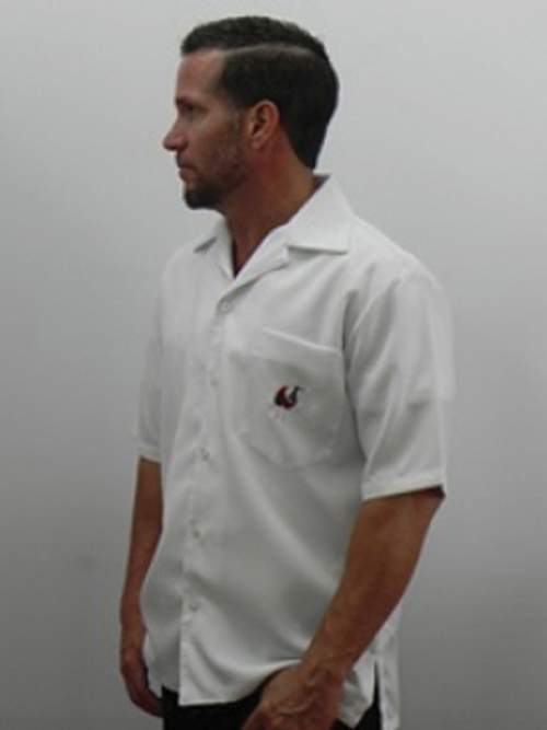 Cuban Rooster Shirt Casual Shirt White Embroidered “El Gallo” D’Accord 5882