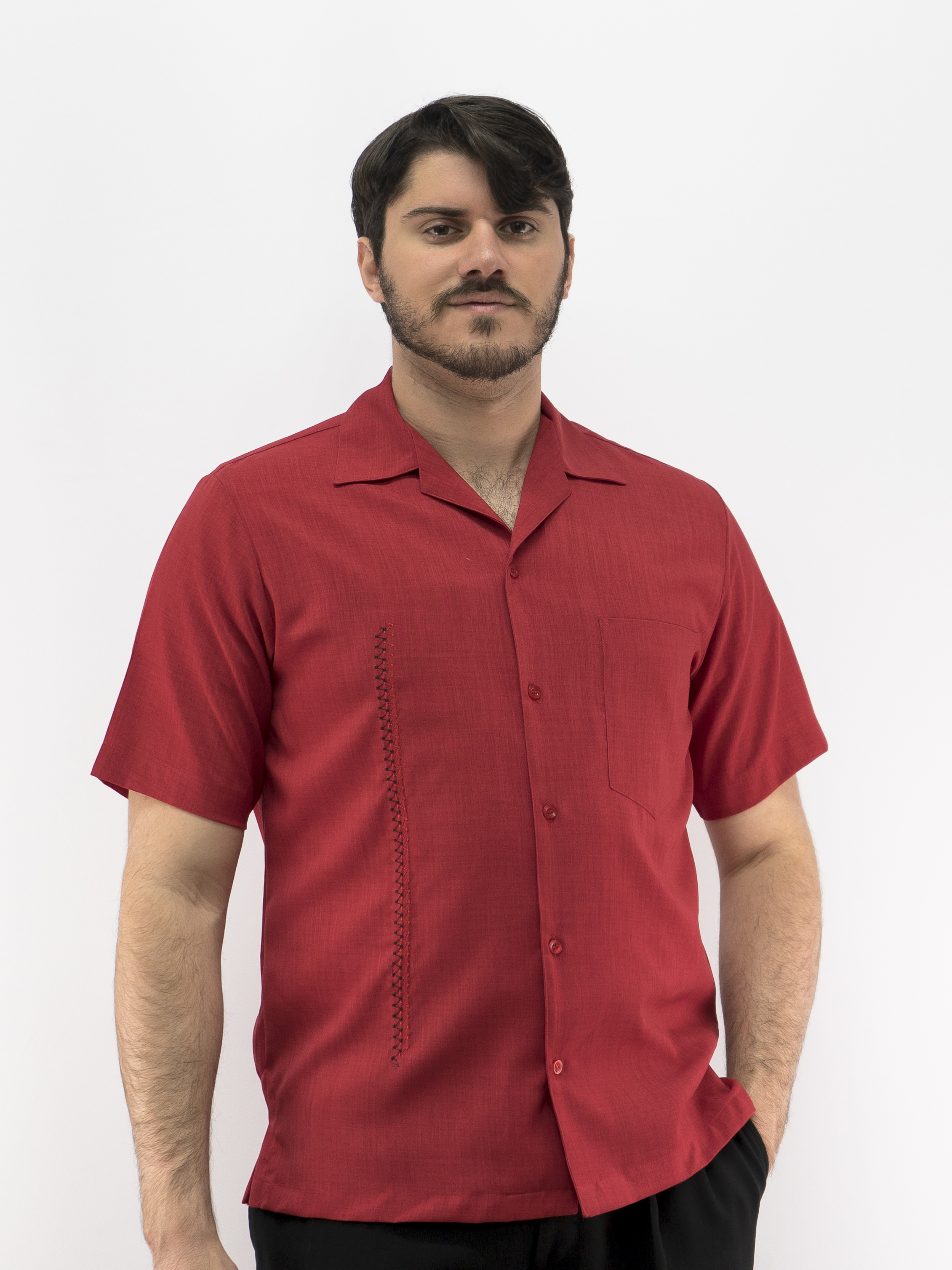 D'Accord Men's Casual Shirt Red 5974