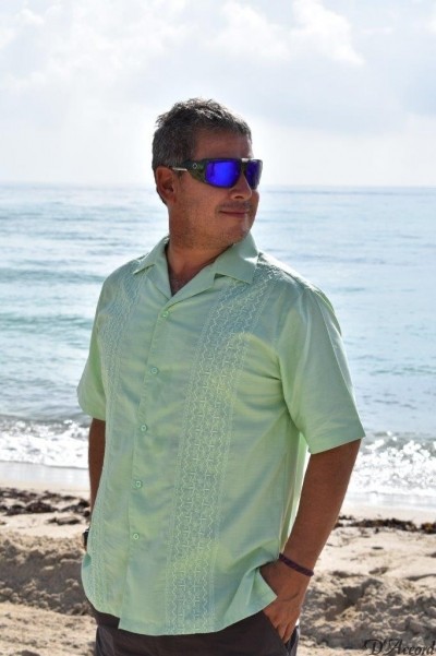 D'Accord lime green casual shirt 5164