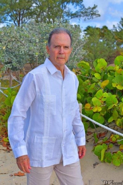 Men's Authentic Cuban Guayabera Mexican Wedding Shirt White 100% Linen D'Accord Chacabana 2264