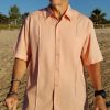 Men's Casual Short Sleeve Shirt Coral Micro Fiber 5003 Small and Medium in Stock