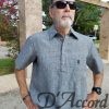 Men's banded Bottom Shirts Charcoal D'Accord 6441