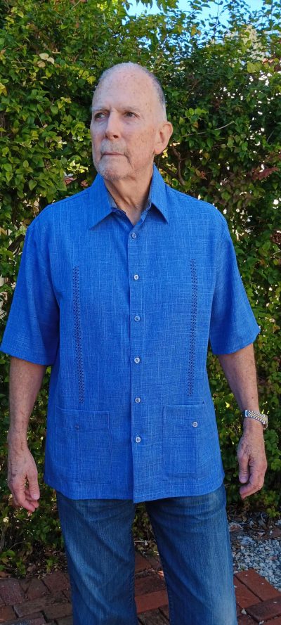 Men's American Guayabera Denim Blue D'Accord 2329