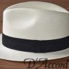 Men's Authentic Panama Hat Black Band D'Accord 1005