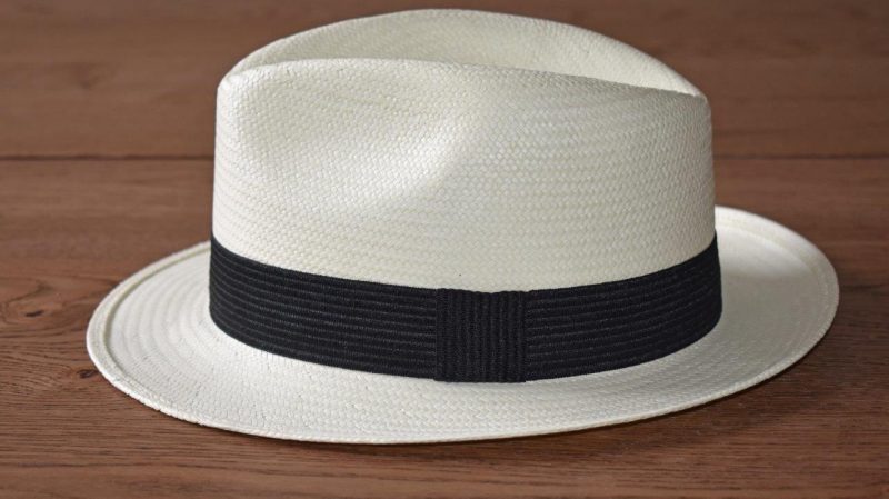 Men's Authentic Cuban Fedora Panama Hat with Black Band D'Accord 1005