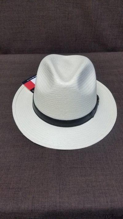 Men’s Authentic Panama Style Hat with Brown Belt Buckle Band D’Accord 1002