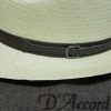 Men's Authentic Panama Style Hat with Brown Belt Buckle Band D'Accord 1002
