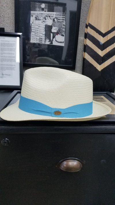 Panama Hat Fedora Blue 1003