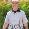 Men's Two Tone Retro Cuban Collar Casual Shirt Black Silver Embroidered D'Accord 5975