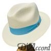 Men's Authentic Panama Hat Fedora Blue Band D'Accord 1003