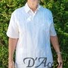 Men's Authentic Embroidered Front Guayabera Style Shirt Beige D'Accord 2340