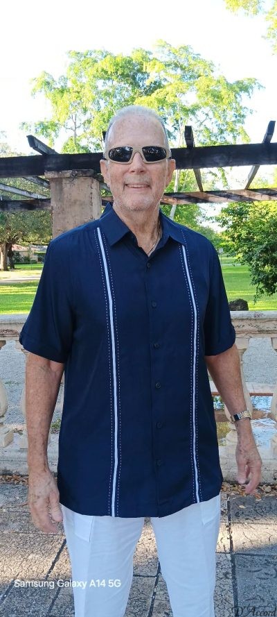 Mens Casual Shirt Navy White Insert White Saddle Stitching Micro Fiber D'Accord 5012