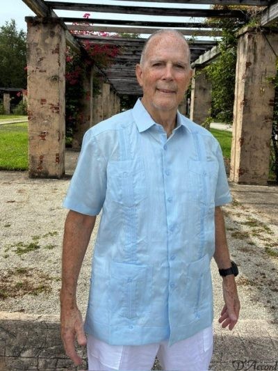 Buy Authentic Cuban Guayabera BLUE D'Accord 2318