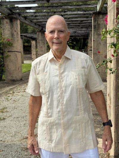 Buy Authentic Cuban Guayabera Premium Linen NATURAL D'Accord 23