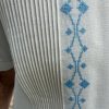 Men's Dual Embroidery Guayabera Style Shirt Ivory D'Accord 5480 NEW !
