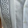 Men's Dual Embroidery Guayabera Style Shirt White D'Accord 5956 NEW !